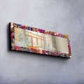Miroir mural 120x40 cm pin/fleurs