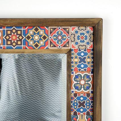 Miroir mural 33x32,5 cm pin/rouge