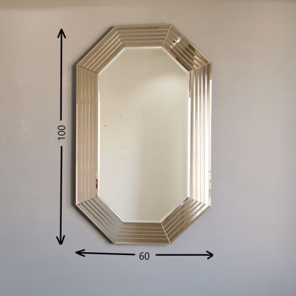 Miroir mural 60x100 cm bronze