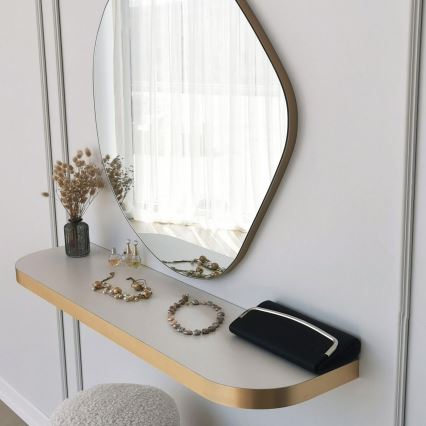 Miroir mural ASSO 70x67 cm doré