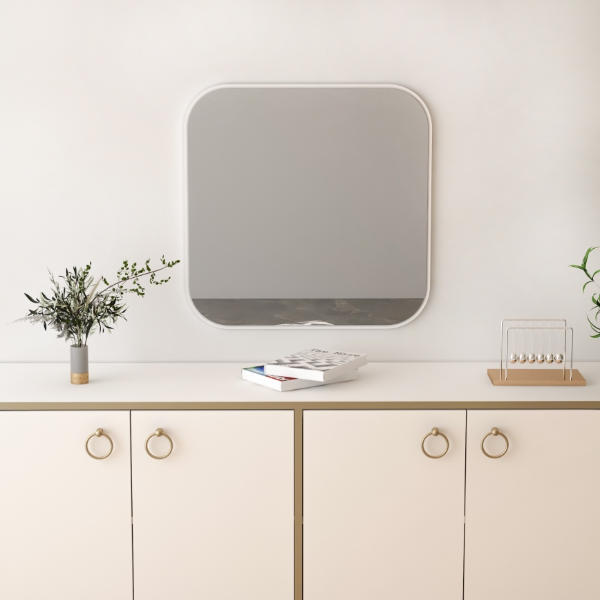 Miroir mural ATLANTIS 62x62 cm blanc