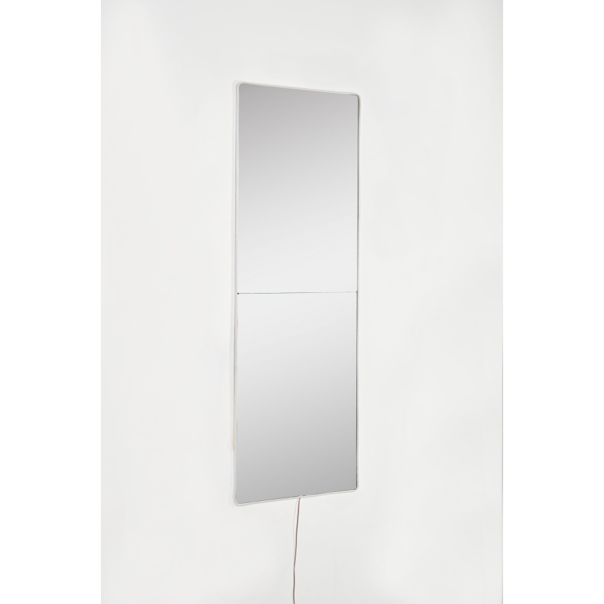 Miroir mural avec un rétroéclairage LED RECTANGULAR 80x20 cm blanc
