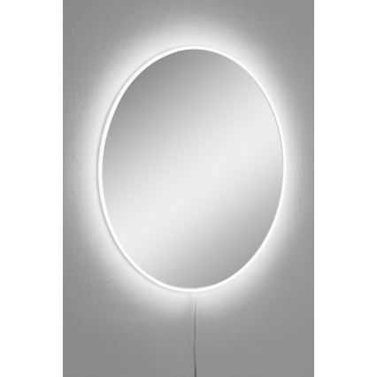 Miroir mural avec un rétroéclairage LED ROUND d. 60 cm blanc