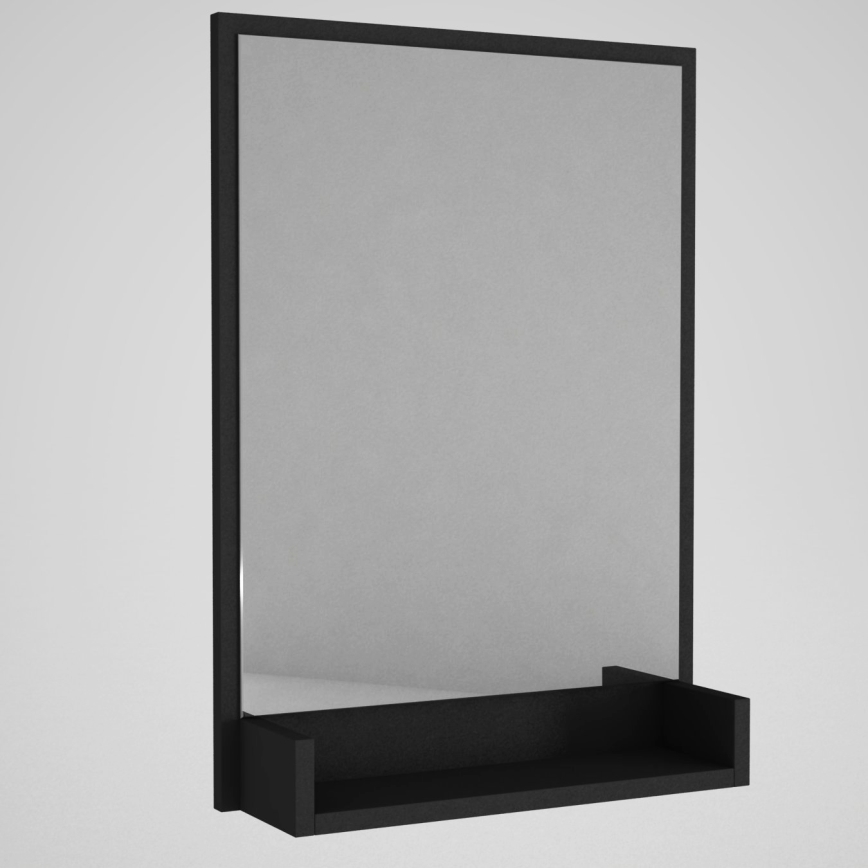 Miroir mural avec une étagère COSTA 75x45 cm noir