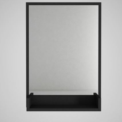 Miroir mural avec une étagère COSTA 75x45 cm noir