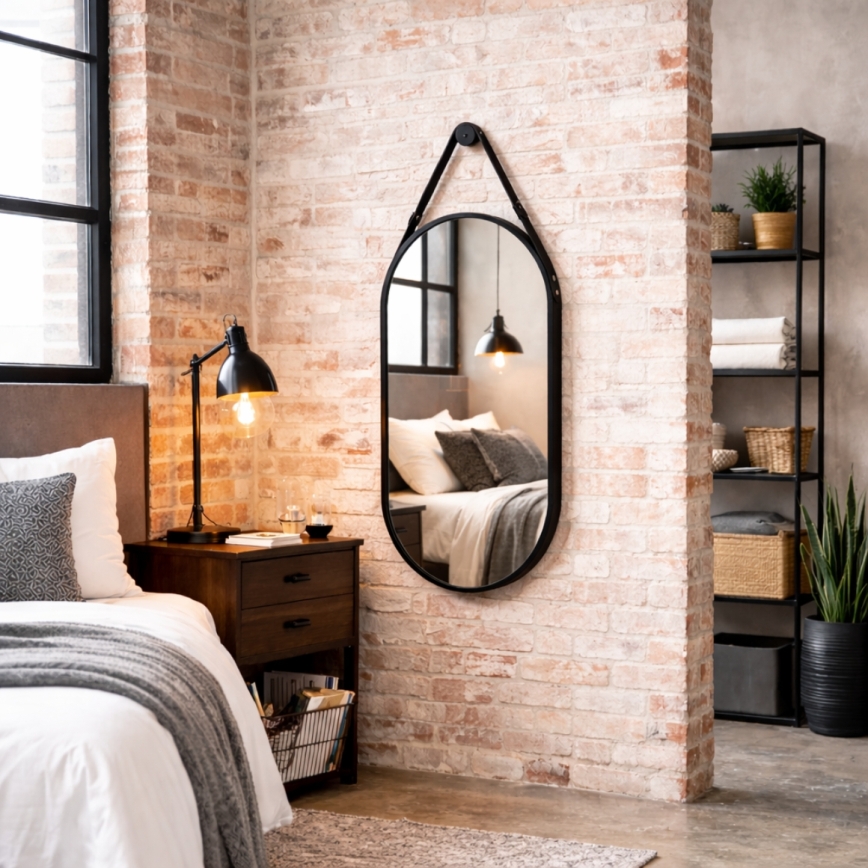 Miroir mural BIBI 100 x 50 cm noir