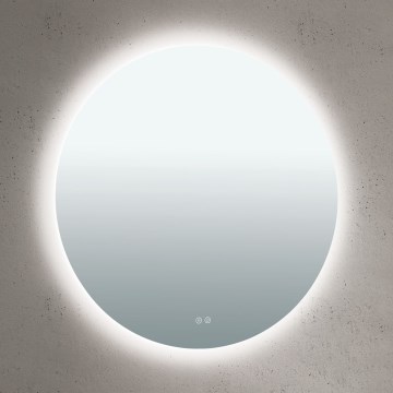 Miroir mural chauffant de salle de bains LED avec rétroéclairage FOCUS LED/27W/230V 3000/4200/6000K Ø 80 cm IP44