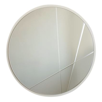 Miroir mural d. 60 cm argenté