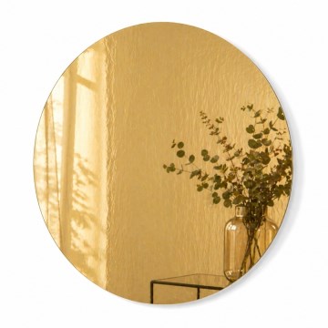 Miroir mural HOUSEVITAMIN Ø 30 cm, doré