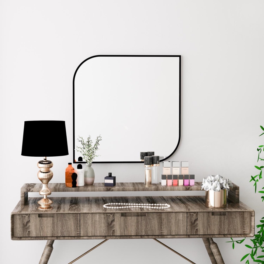 Miroir mural KAPPA 62x62 cm noir