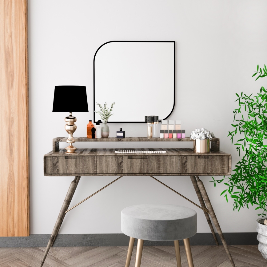 Miroir mural KAPPA 62x62 cm noir