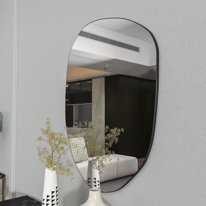 Miroir mural LIORA 75x55 cm noir