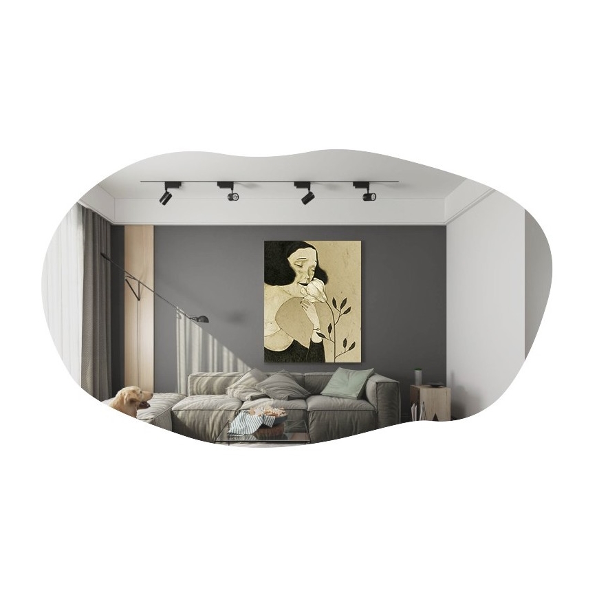 Miroir mural LOSSA 89x52 cm noir