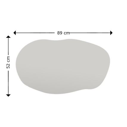 Miroir mural LOSSA 89x52 cm noir