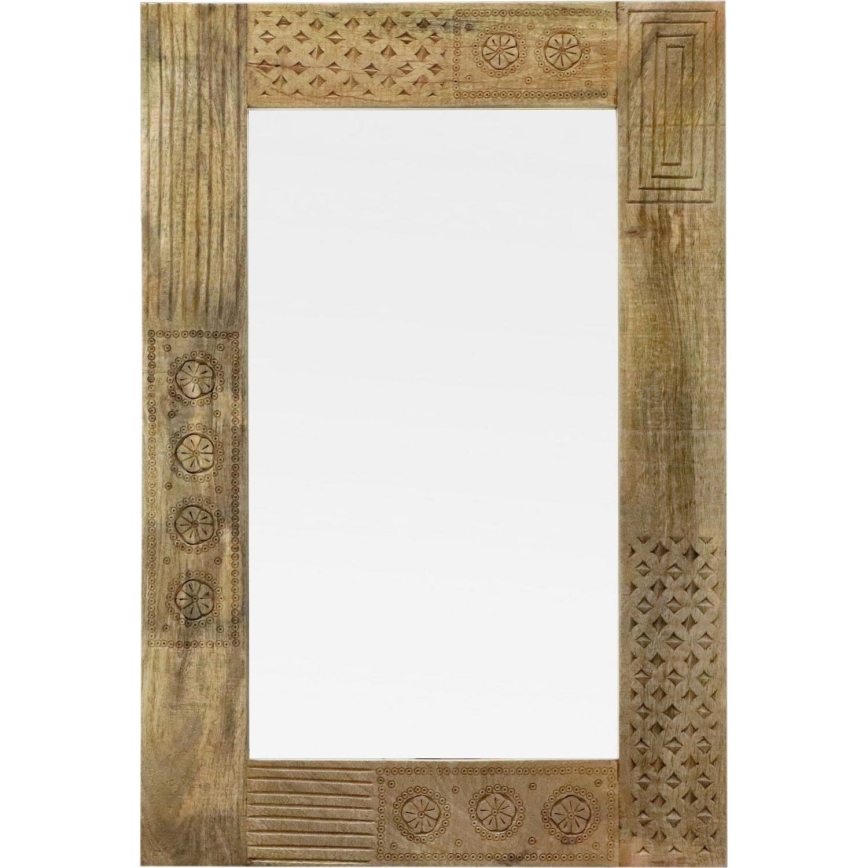 Miroir mural MANU 90x60 cm bois massif/manguier