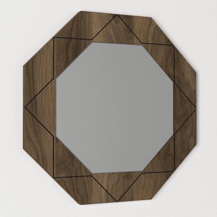 Miroir mural PABLO 45x45 cm marron