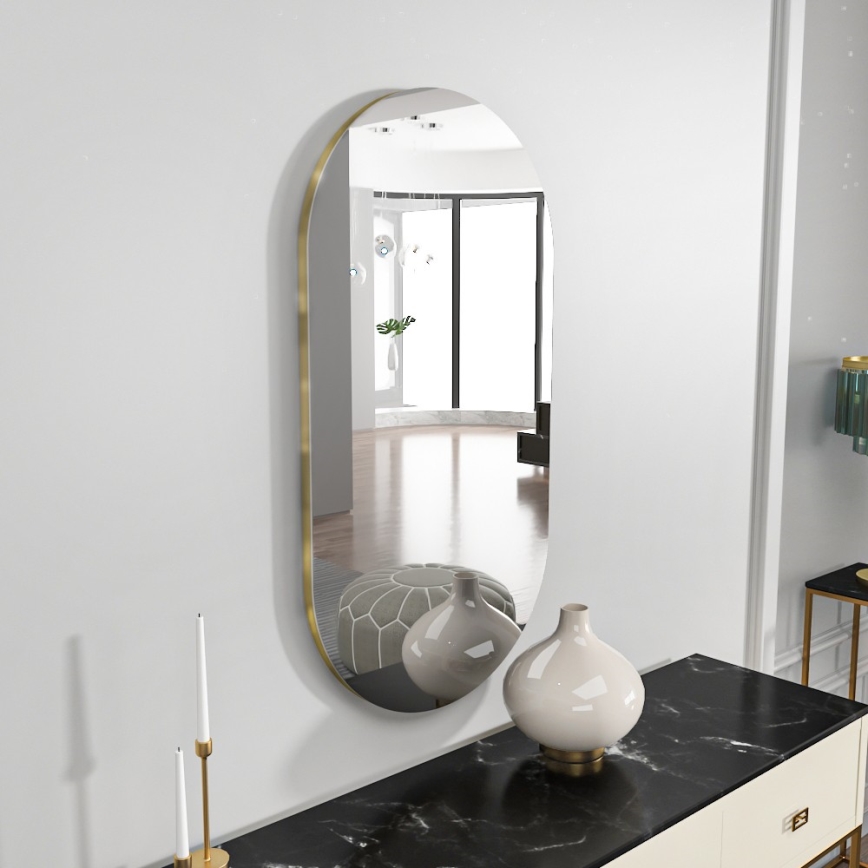 Miroir mural RIORS 85x45 cm doré