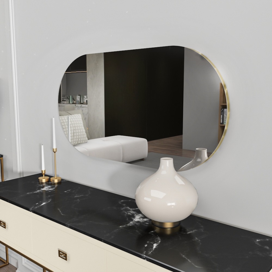 Miroir mural RIORS 85x45 cm doré