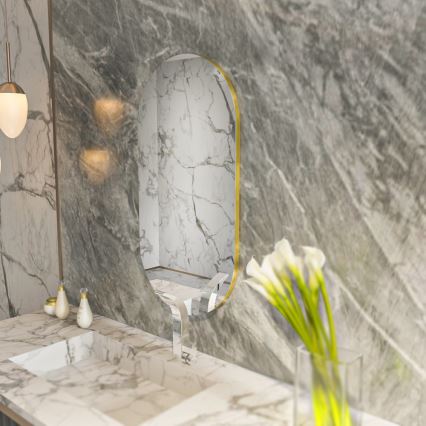 Miroir mural RIORS 85x45 cm doré