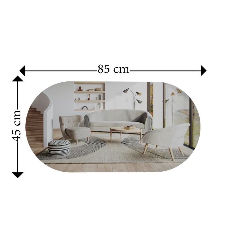 Miroir mural RIORS 85x45 cm doré