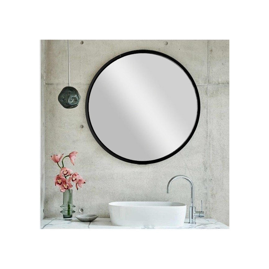 Miroir mural SIYAH d. 60 cm noir