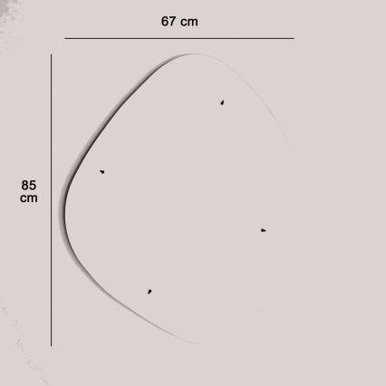 Miroir mural SOHO 67x85 cm