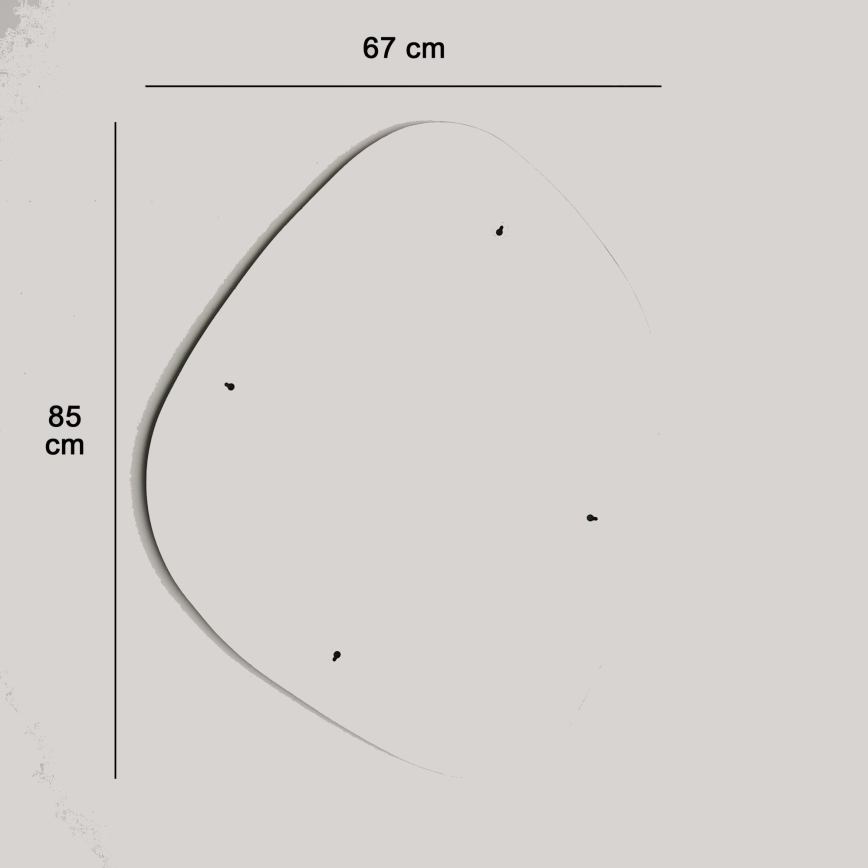 Miroir mural SOHO 67x85 cm