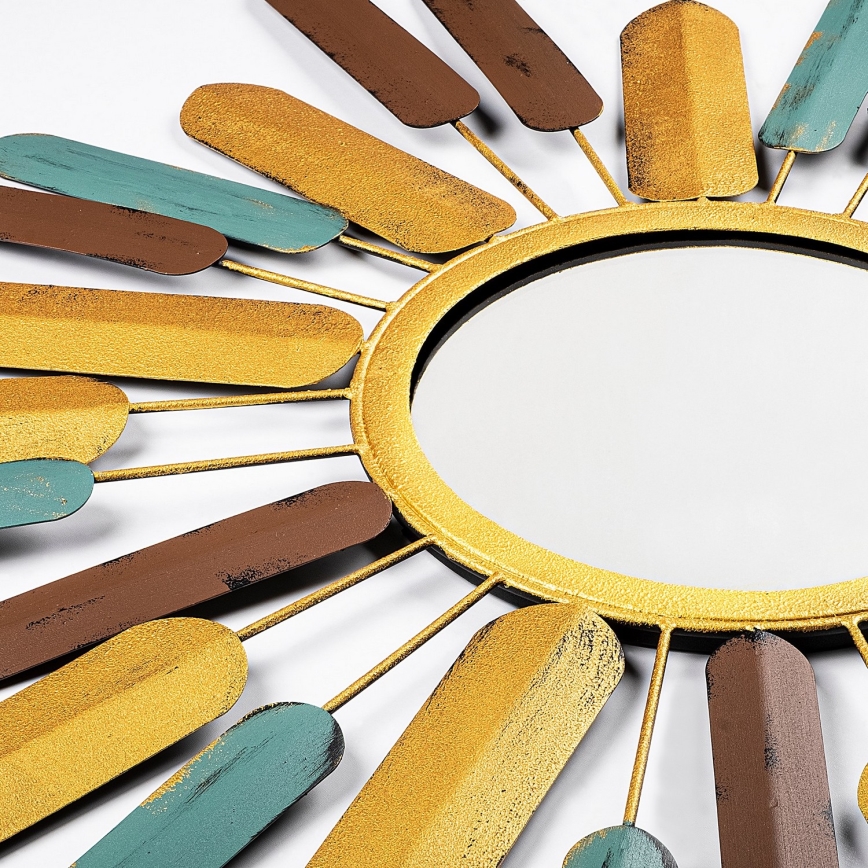 Miroir mural SOLEIL d. 75 cm jaune