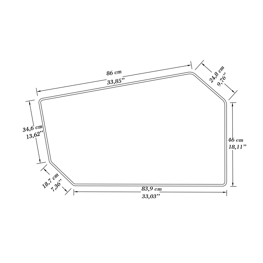 Miroir mural TARZ 49x86 cm blanc
