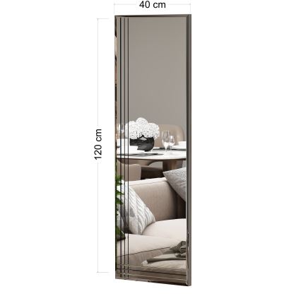 Miroir mural TRIO 120x40 cm chrome brillant