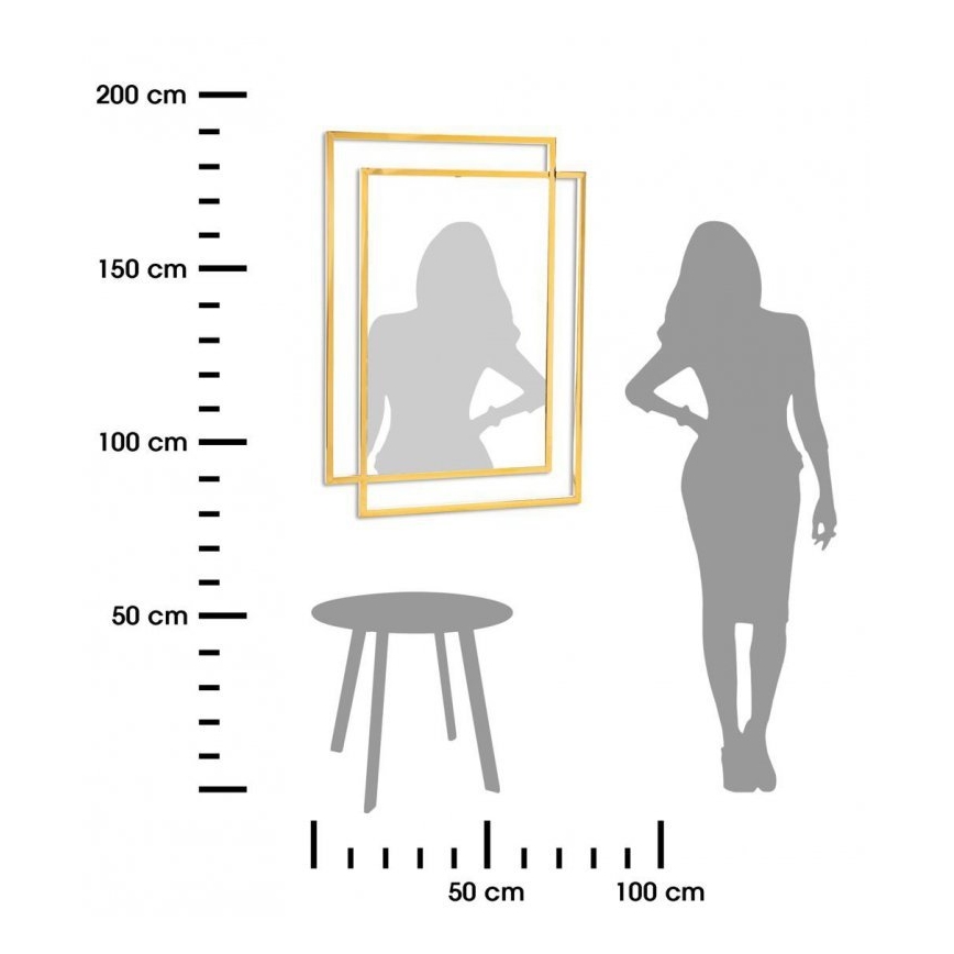 Miroir mural VIDO 110x80 cm doré