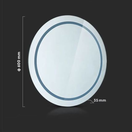 Miroir rétro-éclairé de salle de bains LED/31W/230V IP44
