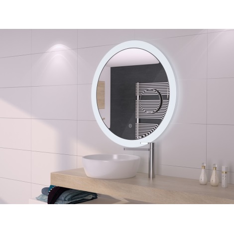 Miroir rétro-éclairé dimmable LED salle de bain miroir détachable IP44