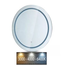 Miroir rétro-éclairé LED pour salle de bains LED/25W/230V 3000/4000/6400K IP44