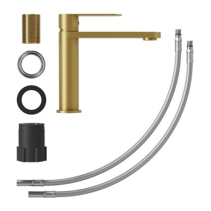 Mitigeur de lavabo TARNBY 17,3 cm en laiton brossé