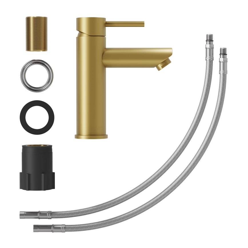 Mitigeur pour lavabo RINGSTED 17,8 cm en laiton brossé