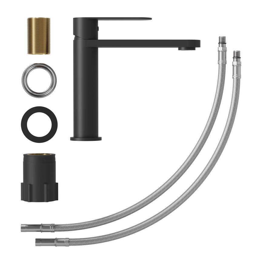 Mitigeur pour lavabo TARNBY 17,3 cm noir mat