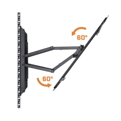 MK FLORIA MKF-17DP641 - Support mural pour TV avec joint 80 noir