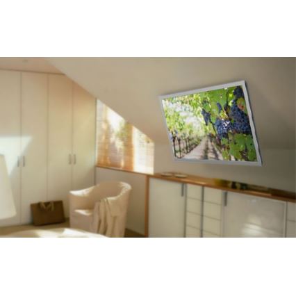 MK FLORIA MKF-20DM444 - Support de plafond connecté pour TV 55" noir Wi-Fi TUYA + Télécommande