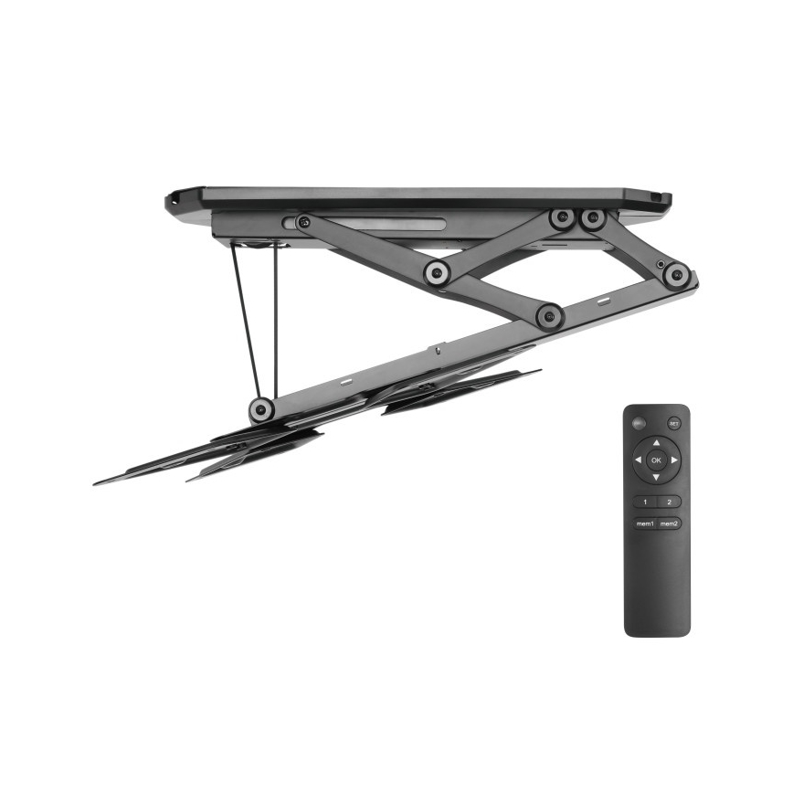 MK FLORIA MKF-20DM444 - Support de plafond connecté pour TV 55" noir Wi-Fi TUYA + Télécommande