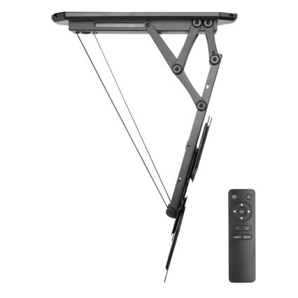 MK FLORIA MKF-20DM444 - Support de plafond connecté pour TV 55" noir Wi-Fi TUYA + Télécommande
