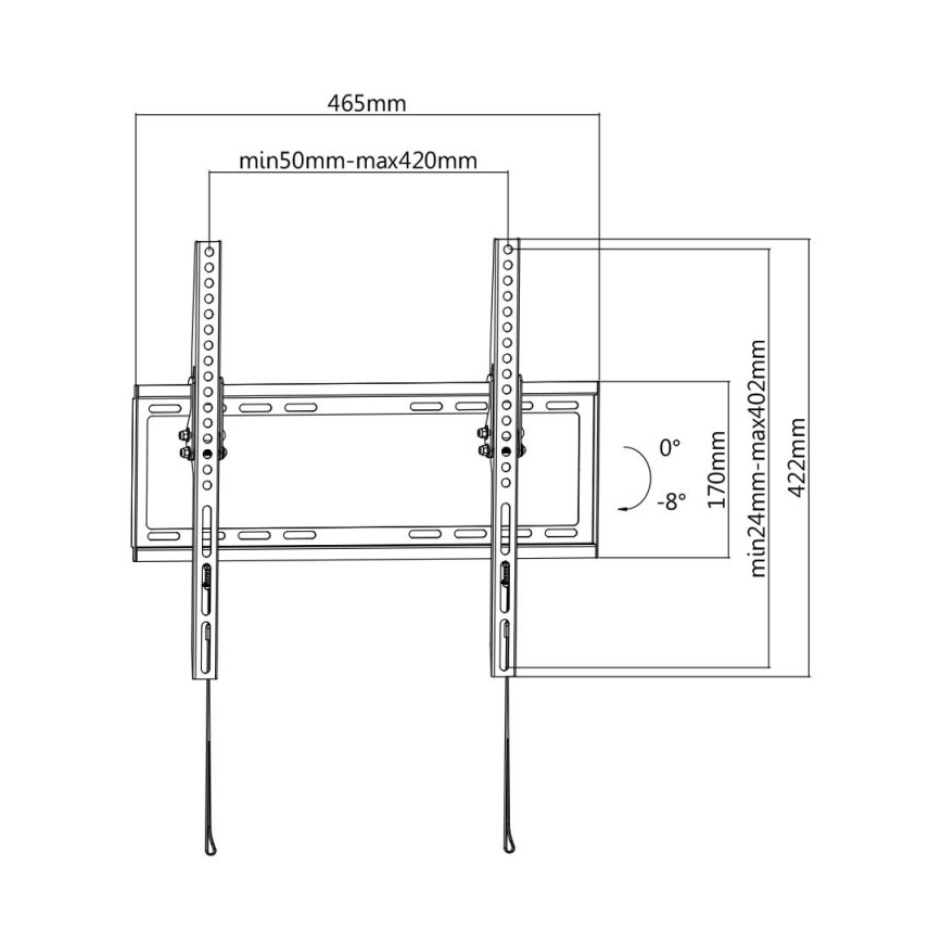 MK FLORIA MKF-20DN447 - Support mural pliable pour TV 65" noir