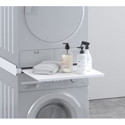 MK FLORIA MKF-23MZ601 - Kit d'empilage pour lave-linge et sèche-linge avec système coulissant 60 cm blanc