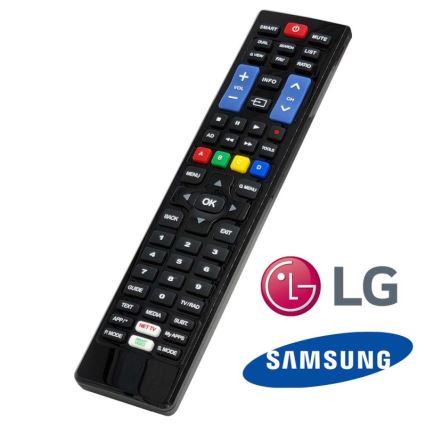 MK FLORIA Superior Télécommande UNI TV SAM/LG - Télécommande de rechange pour les marques de téléviseurs Samsung/LG 2xAAA