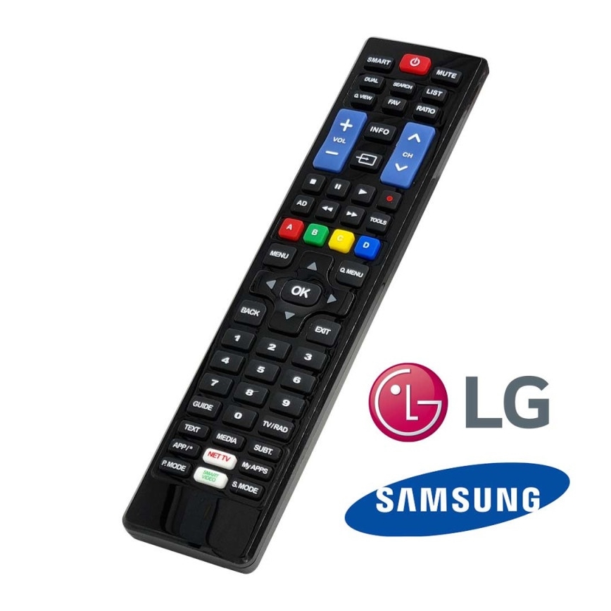 MK FLORIA Superior Télécommande UNI TV SAM/LG - Télécommande de rechange pour les marques de téléviseurs Samsung/LG 2xAAA