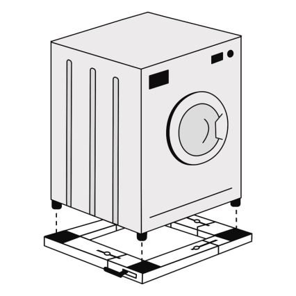 MK FLORIA Superior Wheel Wash - Base anti-vibration pour machine à laver 62x62 cm