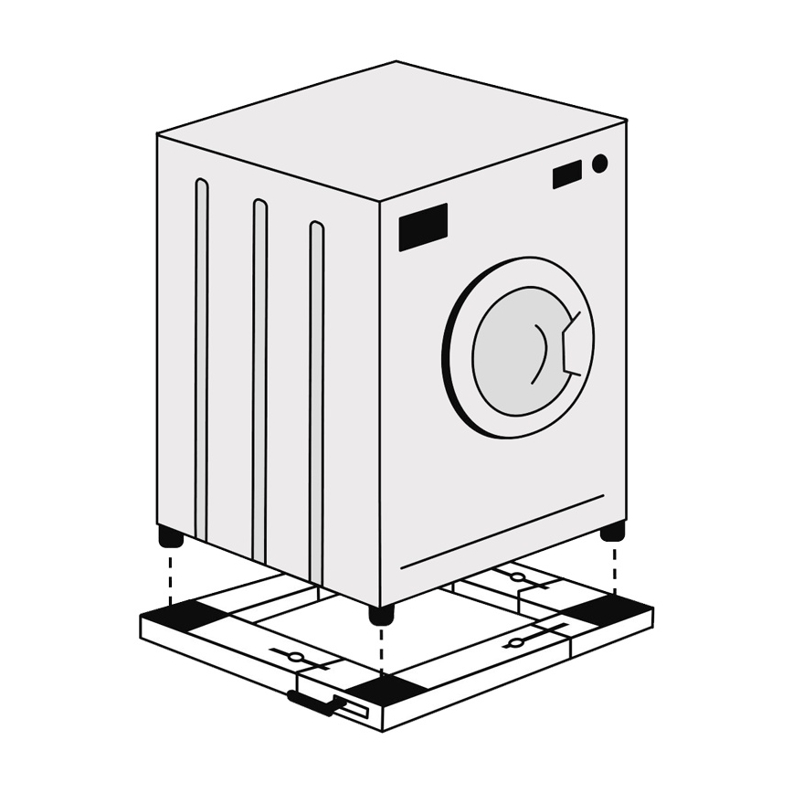 MK FLORIA Superior Wheel Wash - Support antivibratoire pour lave-linge 68x68 cm