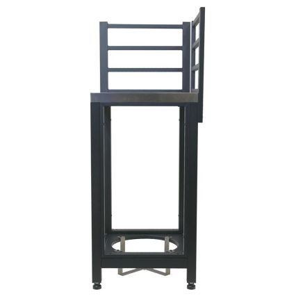 Module d'angle extérieur 47x47x123 cm noir/inox