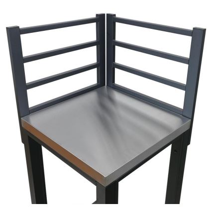 Module d'angle extérieur 47x47x123 cm noir/inox