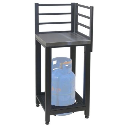 Module d'angle extérieur 47x47x123 cm noir/inox